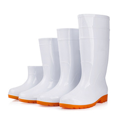 Food Sanitation Boots for Men and Women, Low-Topped Acid-Base and Oil-Resistant, Non-Slip White Rain Boots, Factory Safety, Durable, Chef's Short Water Shoes
