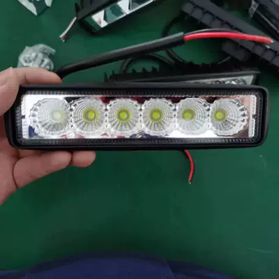 Car LED work light one-line 6 light 18W high-power off-road vehicle motorcycle modified light strip light (İşçi projektorları) - 12v-floodlight