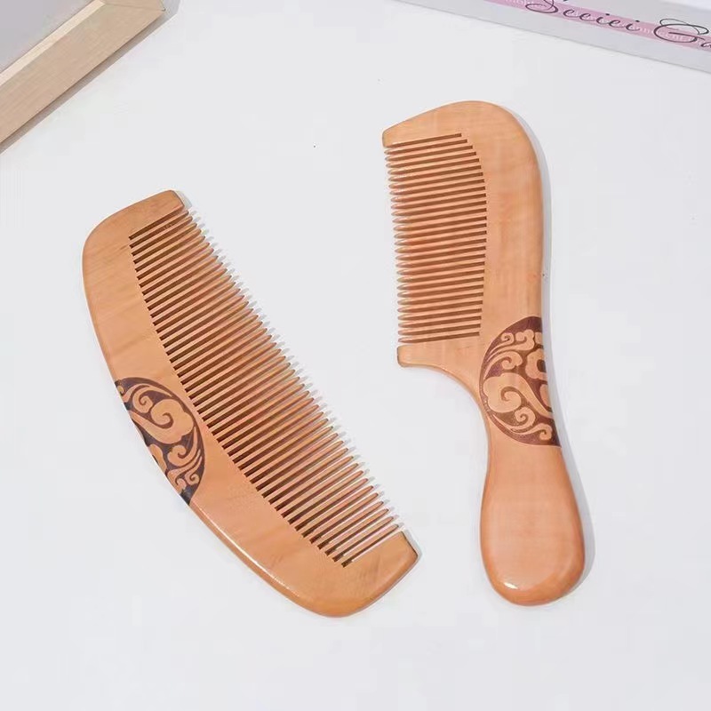 Peine de melocotón fábrica al por mayor engrosada densa peine de dientes de gran hogar antiestático peine de melocotón de regalo para el Día del Maestro