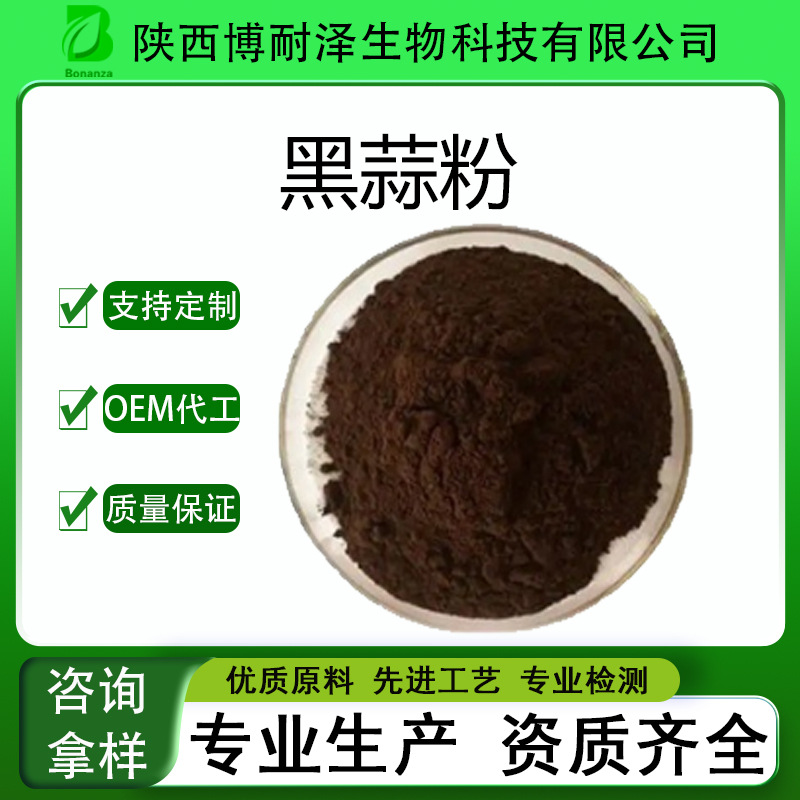食品原料98%黑蒜粉 黑蒜生粉现货供应黑蒜提取物量大从优黑蒜粉