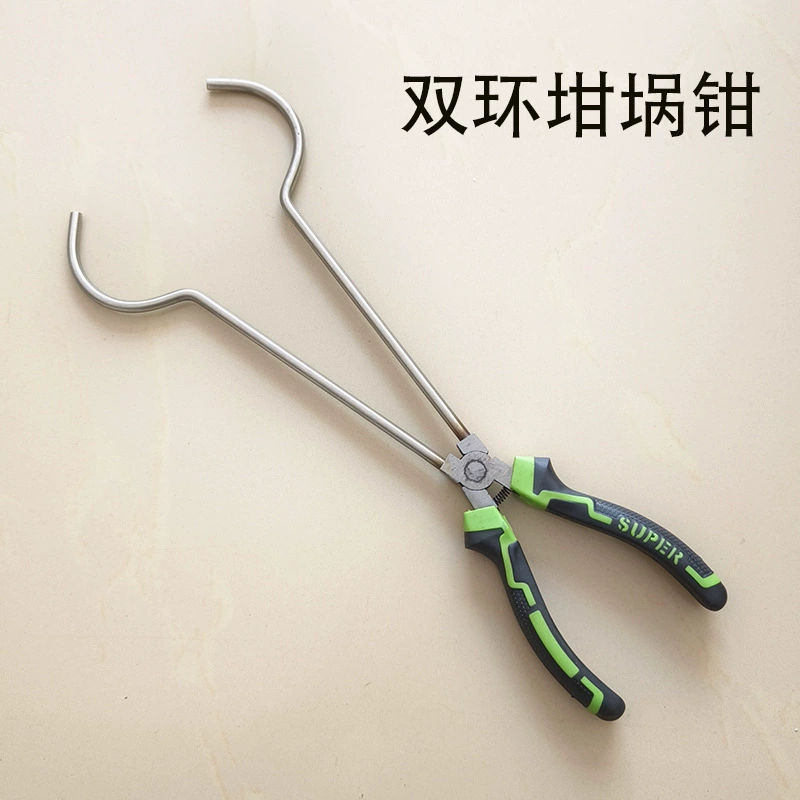 Зажим плавильной печи зажим для горшка плоскогубцы для плавки печи зажим для графитового тигля зажим для сухого горшка Теплоизоляционный зажим Золотой инструмент