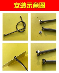 Stainless Steel Tree Tag Tension Spring with Flat Head Sheath for Ancient Trees 304 Pipe Protection 1.0m