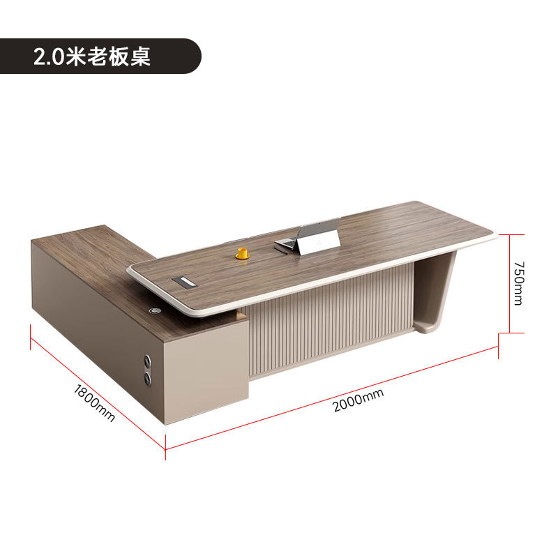 社長のデスクは簡単で、現代の社長のテーブルは大きいクラスのオフィスの家具は軽くて豪華な漆のマネージャーのテーブルのボスのテーブルを焼きます。|undefined