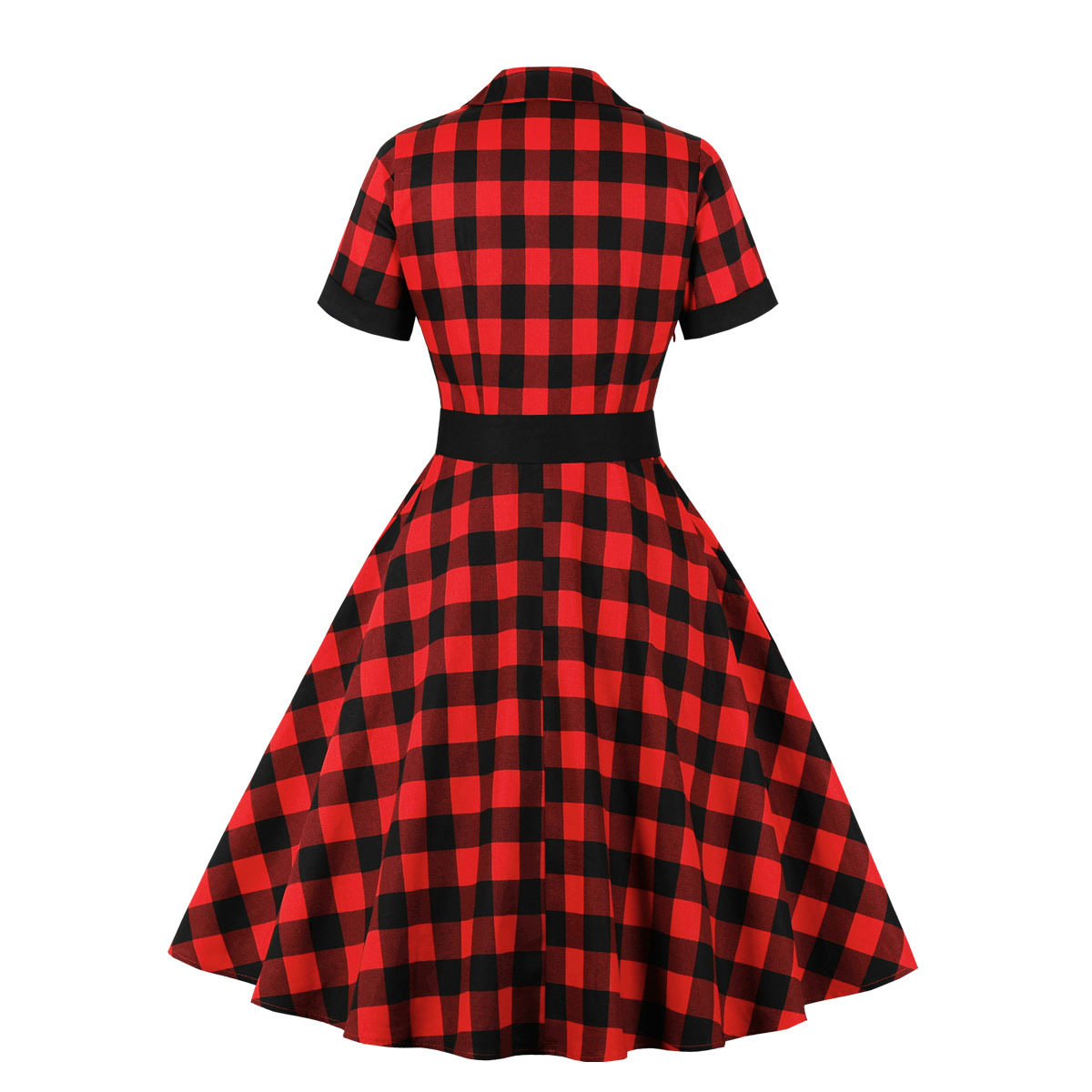 Retro British Plaid Dress Style 7