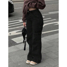 P 37219 Plus Size Cargo Jeans ���빤װţ�п�羳��ó����