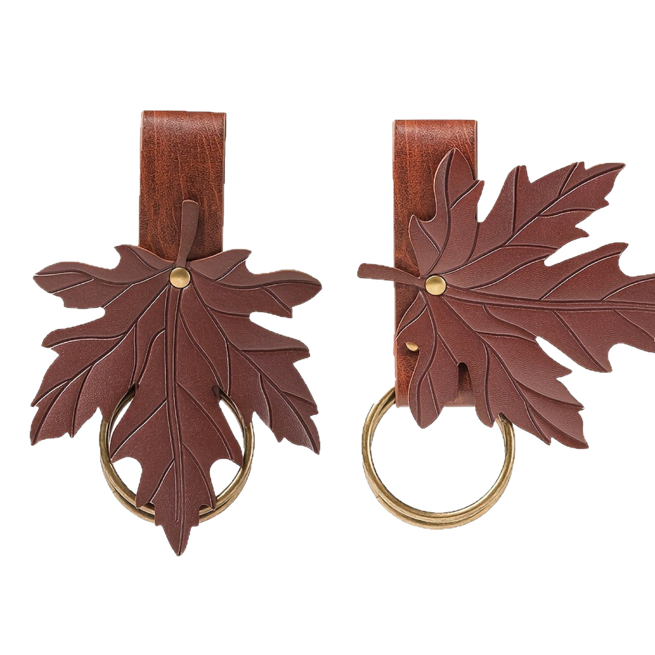 Medieval Pu Leather Skirt Clip Halloween Keychain Maple Leaf Prop_voghion.com