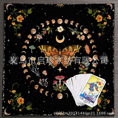 タロットカードテーブルクロス、マンダラ、生命の樹、蝶、キノコ、星座、ベルベットテーブルクロス、クロスボーダー風、屋台用テーブルクロス