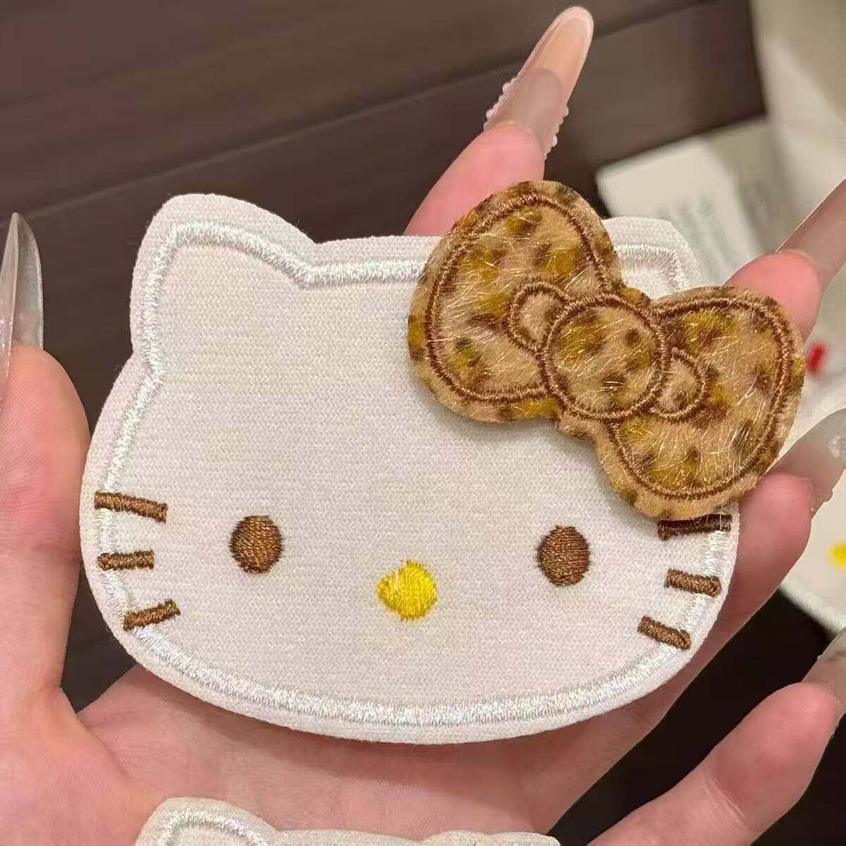 Cute Leopard Print Kt Bangs Stickers, Cat Cartoon Organizing Tool, Girly Hair Accessories for Students, Gifts for Selling at Stalls