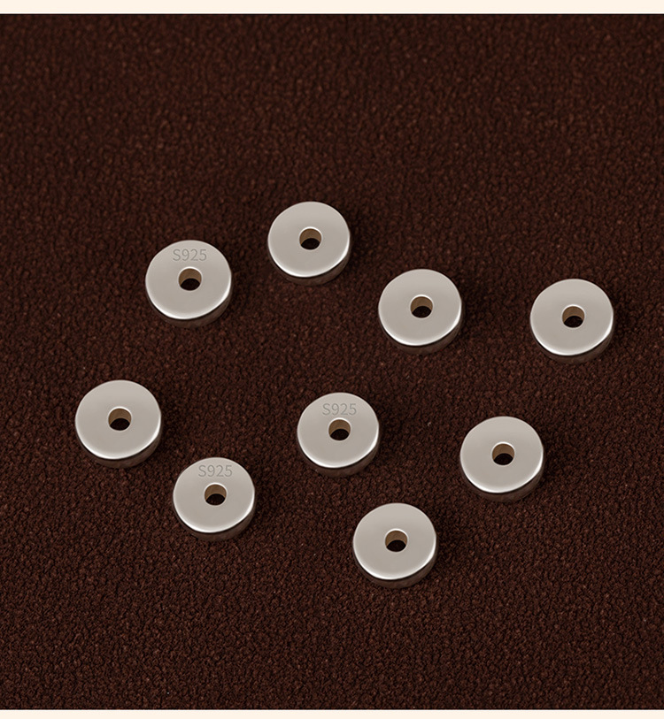 S925 Sterling Silver Hollow Spacer Beads Handmade DIY Accessories Bracelet Beads Spacer Beads Star and Moon Bodhi Accessories