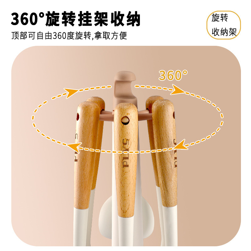 Palla de harina, arroz blanco, sopa de arroz, cuchara de mango largo, cuchara de coleta, cuchara de arroz de silicona antiadherente de grado alimenticio