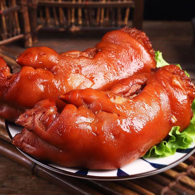 猪蹄子整个猪蹄开袋即食卤味猪手小吃凉菜下酒菜休闲真空批发