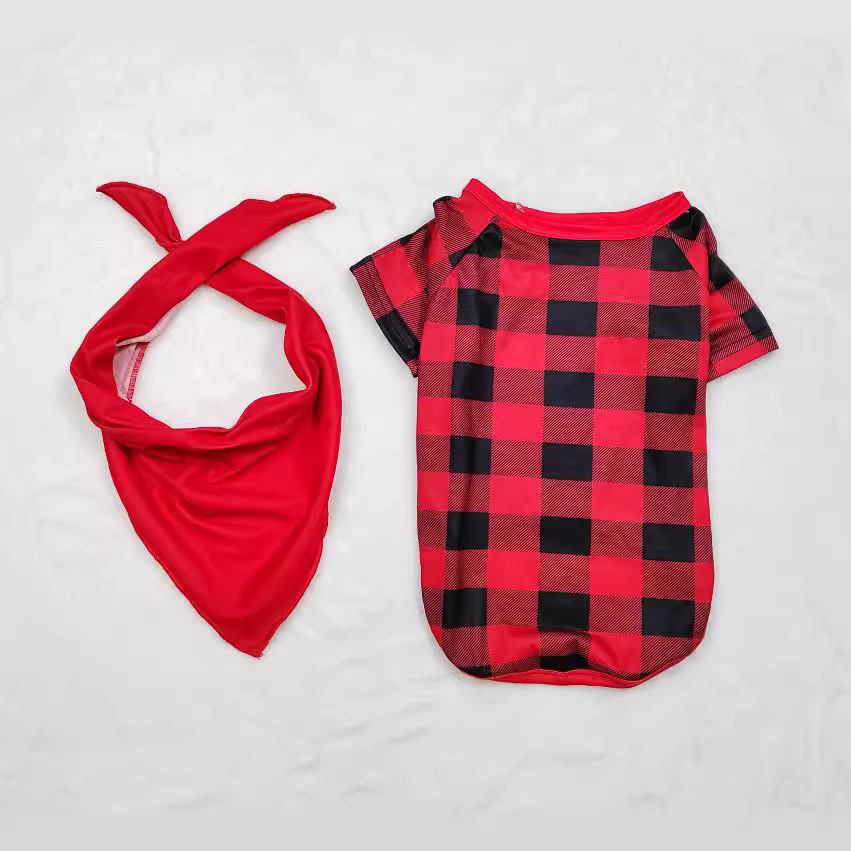 Kerst Cartoon Fawn geruite Kerst familie jurk bedrukte huis jurk pyjama_voghion.com