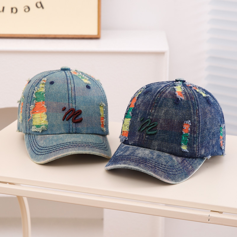 Ins versión coreana de la gorra de mezclilla para bebés primavera y otoño, gorras de béisbol para niños, niños y niñas, sombreros viejos