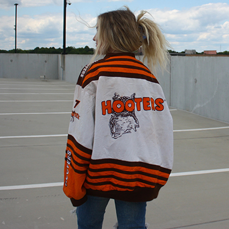2026 Spring and Autumn New Cross-Border Amazon Sports Style Orange Printed Casual Loose Long-Sleeved Windbreaker Jacket