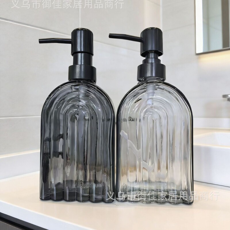 Nordic Light Luxury Glass Lotion and Hand Soap Dispenser Bottle, Press-Type Soap Dispenser, Shampoo and Shower Gel Refill Bottle, High Aesthetic Value Nordic Light Luxury Glass Lotion and Hand Soap Dispenser Bottle, Press-Type Soap Dispenser, Shampoo and Shower Gel Refill Bottle, High Aesthetic Value