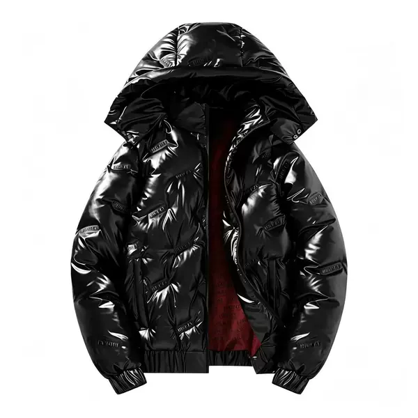 Popular winter down jacket for men, new hooded down jacket, casual shiny short down coat, in stock