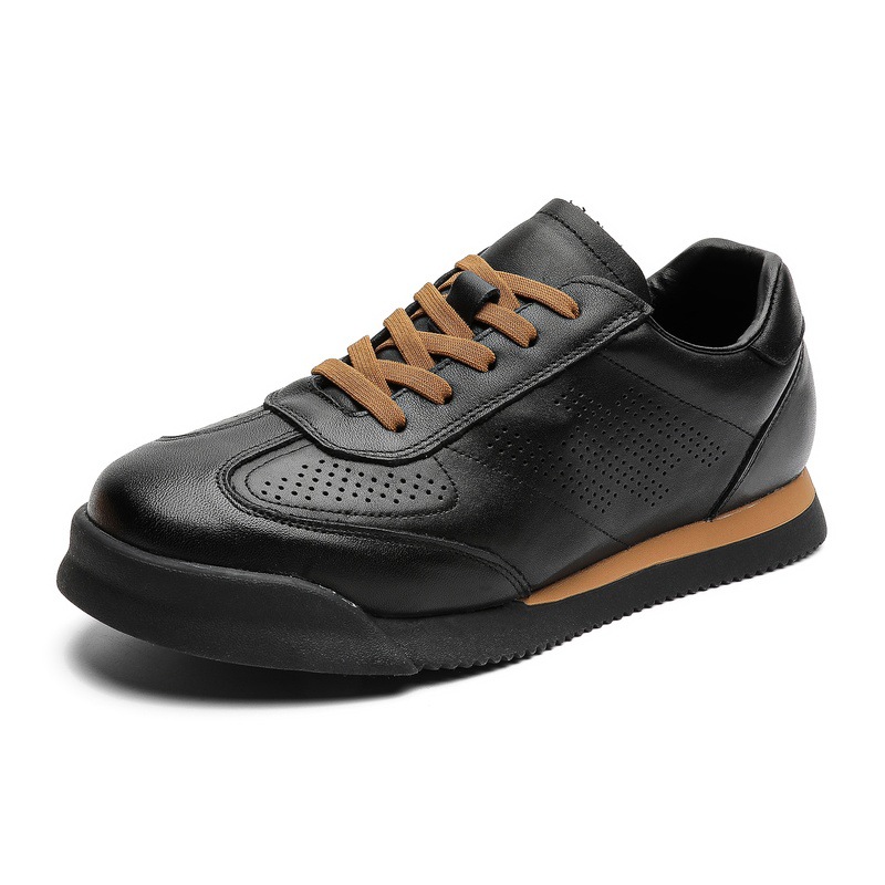 [Cuero de vaca de cabeza] Nuevos zapatos de cuero genuino de moda de Dexun Agan transpirables deportivos casuales