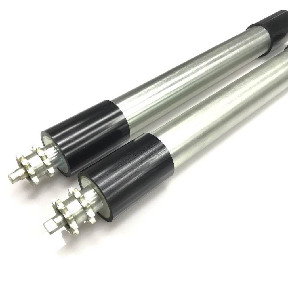 链轮滚筒批发直径32铝质输送辊筒四川托辊厂家汇利兴双轴承输送机