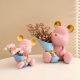 Nordic creative bouquet violent bear hallway living room decoration home TV cabinet desktop decoration housewarming gift