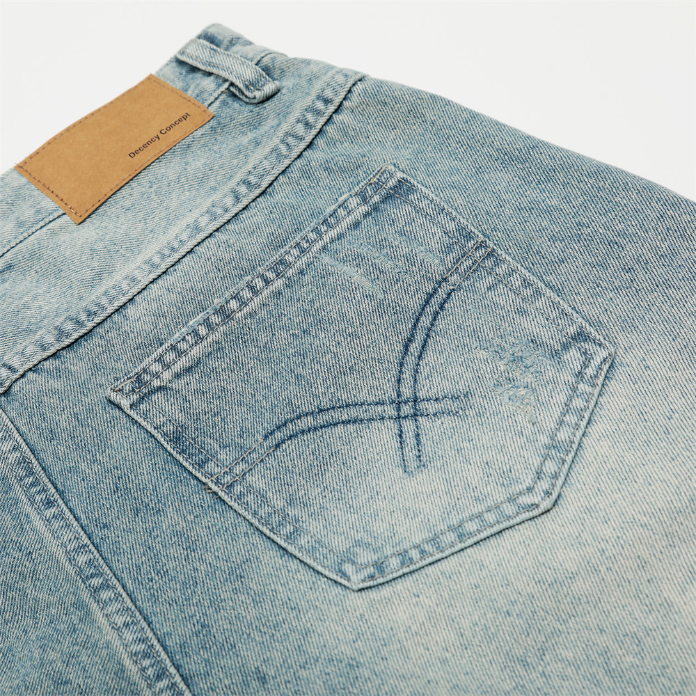 Men's American Punk Ripped Denim Capri Shorts Summer Style Washed Distressed Loose Wide Leg Trendy Cotton mid Waist Black Blue_mkmklike.com
