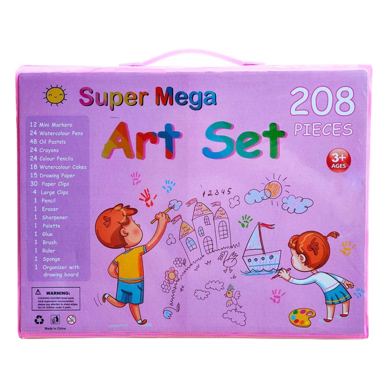 Suministros escolares pintura al óleo palo traje pintura herramientas niños acuarela pluma Escuela Primaria estudiante arte caja de regalo conjunto completo temporada escolar