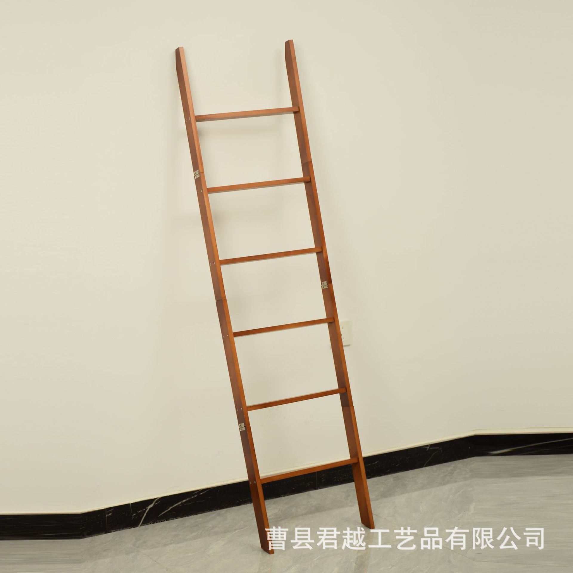 竹子浴室毛巾浴巾收纳架墙面毯梯折叠竹梯毛巾梯子靠墙装饰木架子