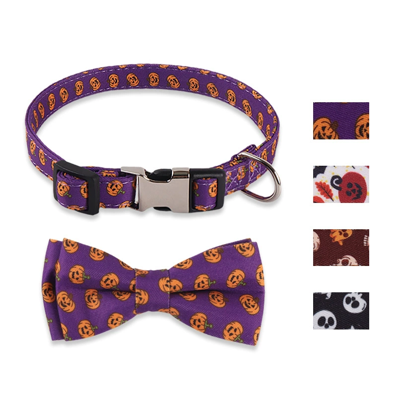 Аминг Новые товары для домашних животных Хэллоуин тыква призрак собачий ошейник