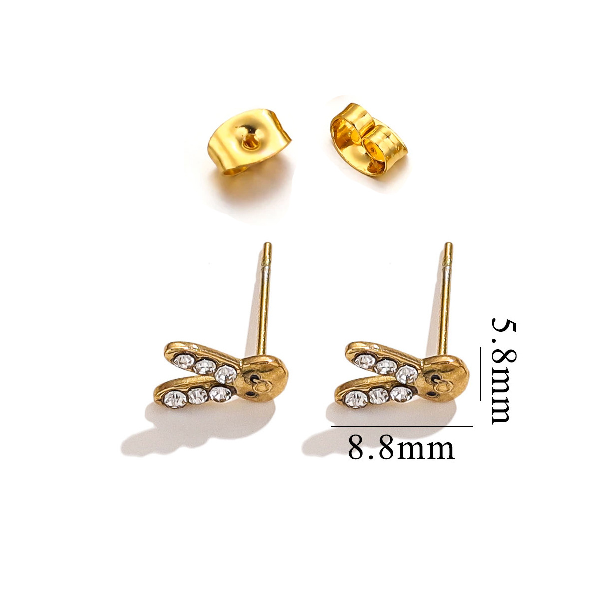 Acero inoxidable Moda europea y americana Personalidad Pendientes retro desgastados Luna Estrella Amor Rayo Pendientes de diamantes Acero de titanio