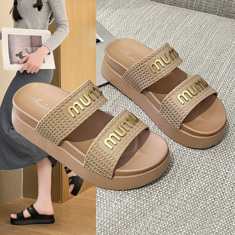 Новые тапочки носить на улице Летние женские продвинутые холодные тапочки