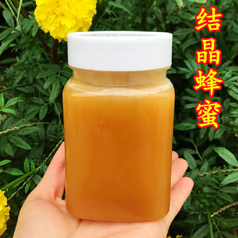 天然结晶野生蜂蜜深山土蜂蜜农家自产百花蜜深山成熟原蜜