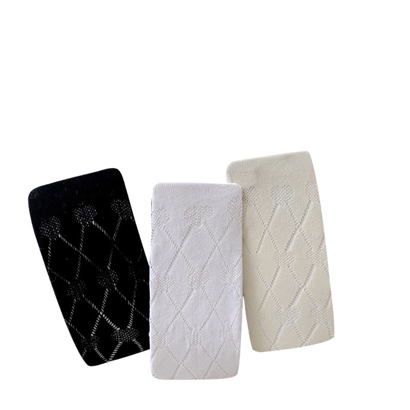 Y2g calcetines de red amor hueco rombo rasgado sub-cultura negro seda Lolita chica caliente bottoming ins marea pantimedias