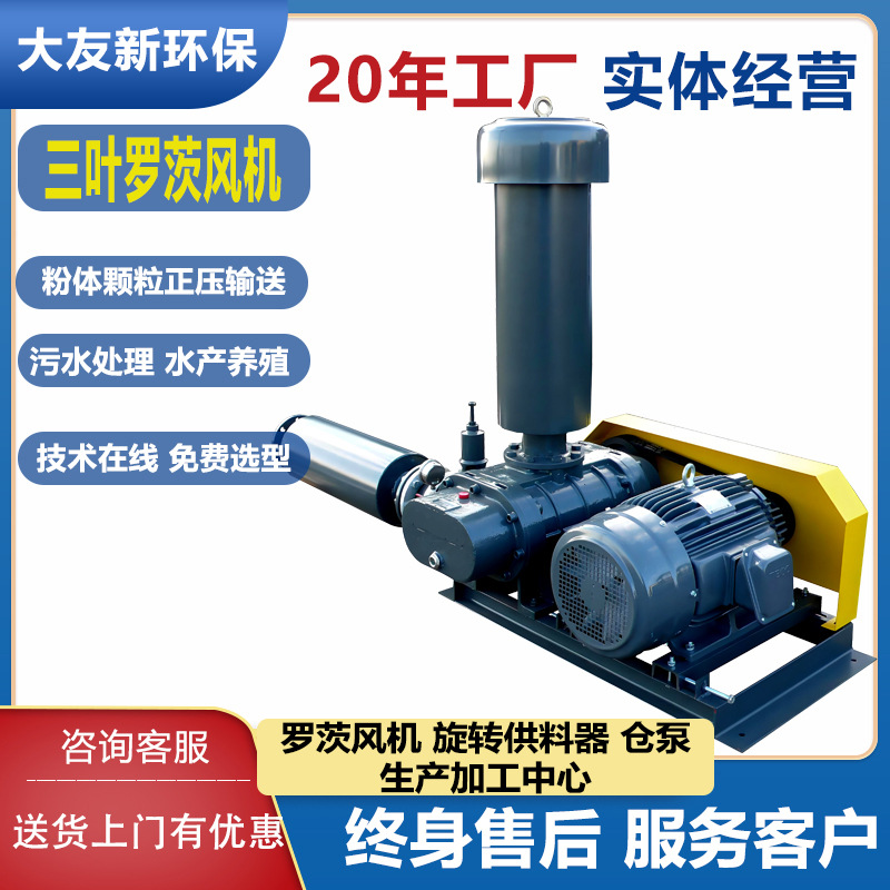 罗茨式鼓风机 污水厂水处理曝气氧化池搅拌大流量低噪音风机厂家