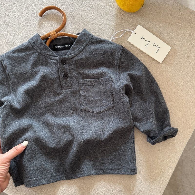 儿童长袖polo衫春秋冬新款男女童日系潮牌棉T恤宝宝打底舒服内搭|undefined