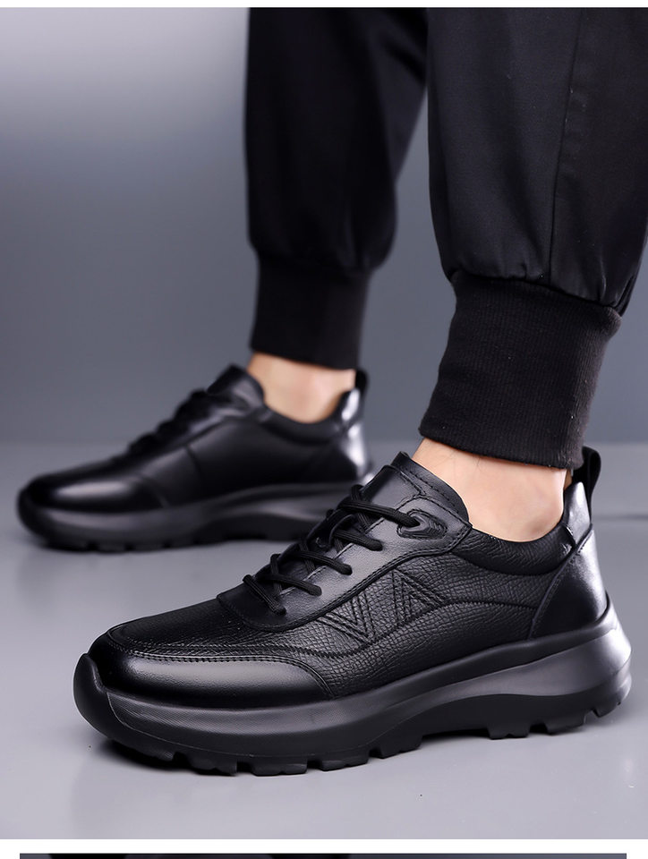 Giày thể thao nam tăng chiều cao, da phong cách casual, đế bằng gót thấp — H5539 màu nâu, H5539 đen, H5539-G tăng chiều cao màu nâu, H5539-G tăng chiều cao màu đen chi tiết 19