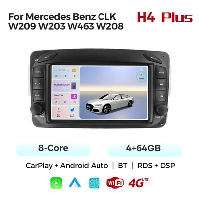 Suitable for Mercedes-Benz CLK DVD Navigation - h4plus-8-core-464-carplayauto-7inch