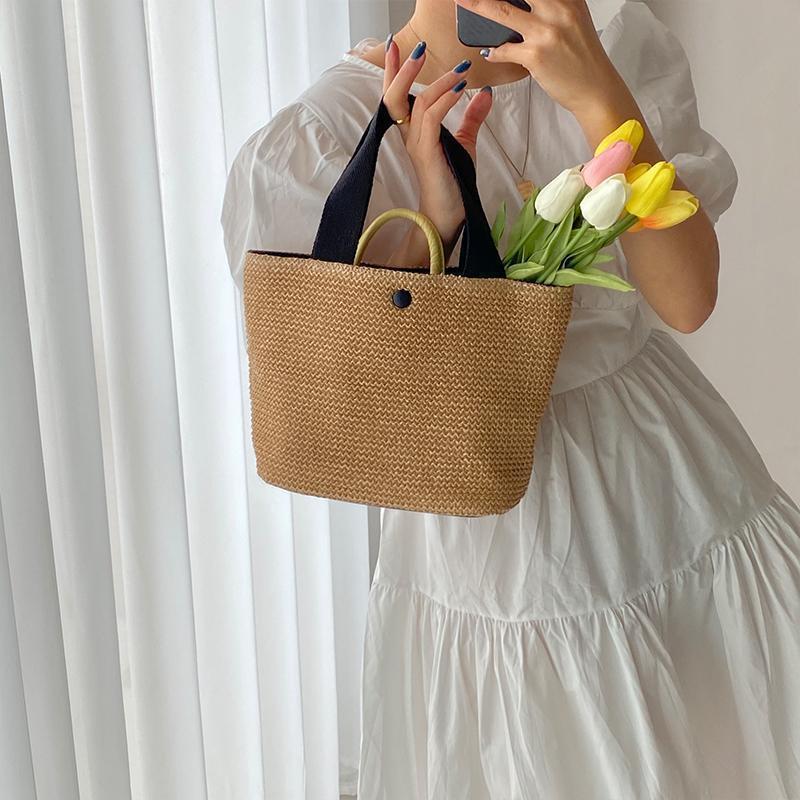 ネット有名人織バッグビーチレトロ海辺休暇202新スタイル0多用途わら織りインハンドバッグ夏|undefined