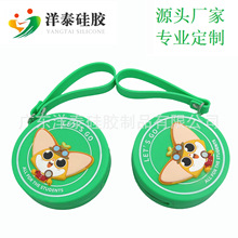 创意新款可爱卡通狐狸硅胶零钱收纳包蓝牙耳机硬币包学生礼品厂家