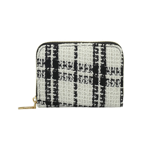  cross-border new linen short single-pull wallet card bag fashionable women's wallet female storage bag small wallet trend