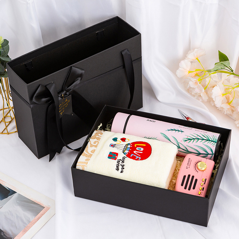 礼品盒长方形丝带蝴蝶结礼物盒抽屉盒礼盒杯子口红创意礼品包装盒