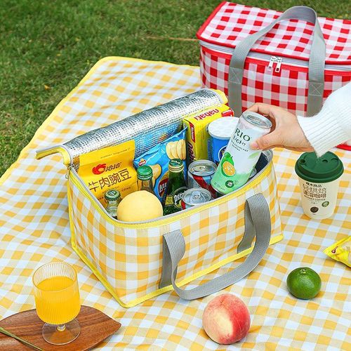 Retail picnic bag, portable picnic bag, large-capacity hand-held picnic bag for students, outdoor travel, thick picnic bag, wholesale