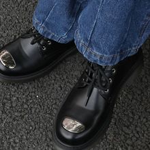 巴黎德比鞋男冬季英伦风真皮高级感大头厚底增高圆头结婚新郎鞋