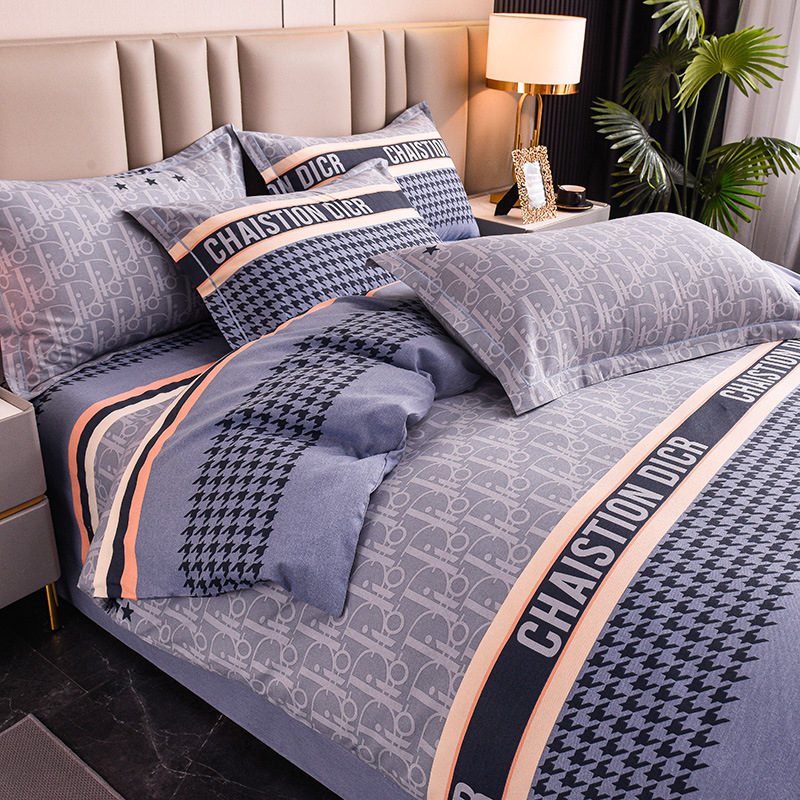 Algodón grueso molido cuatro piezas de sábanas cubiertas de ropa de cama de grado madre y bebé cuatro temporadas de tres piezas de algodón