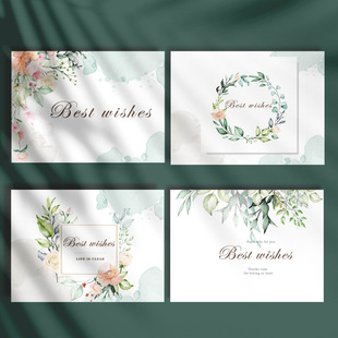 Foreign Trade Amazon Simple Forest Greeting Card Holiday Handwritten Card Small Fresh Double-Sided Plant Greeting Card Teacher's Day
