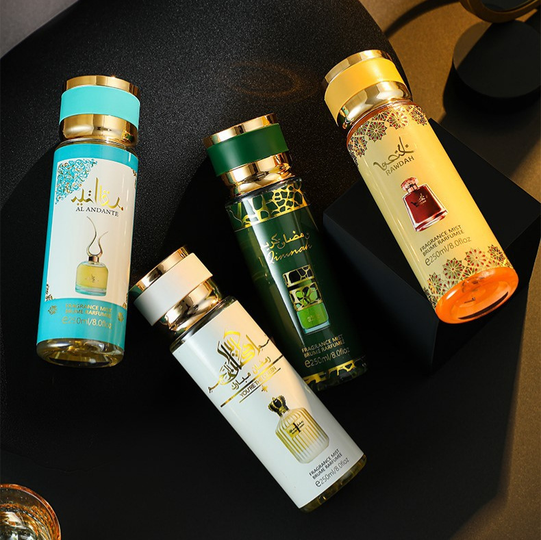Sudeste asiático transfronterizo Dubai fragancia neutra perfume auténtico perfumes duraderos cosméticos aerosol corporal fábrica comercio al por mayor