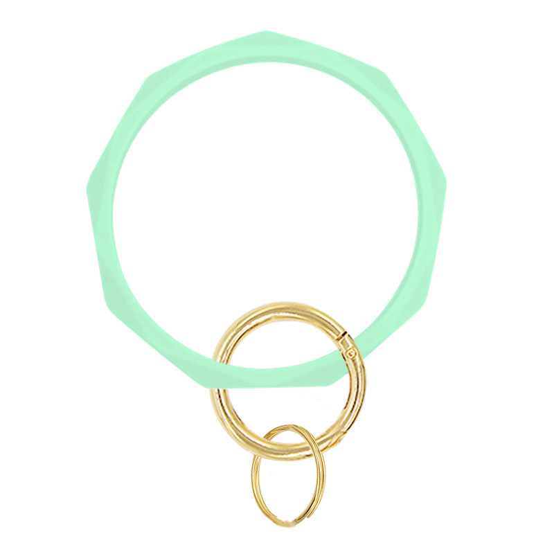 Pulsera de silicona de diamantes de Europa y América llavero pulsera de silicona geométrica Cadena de Suministro de puestos pulsera de silicona