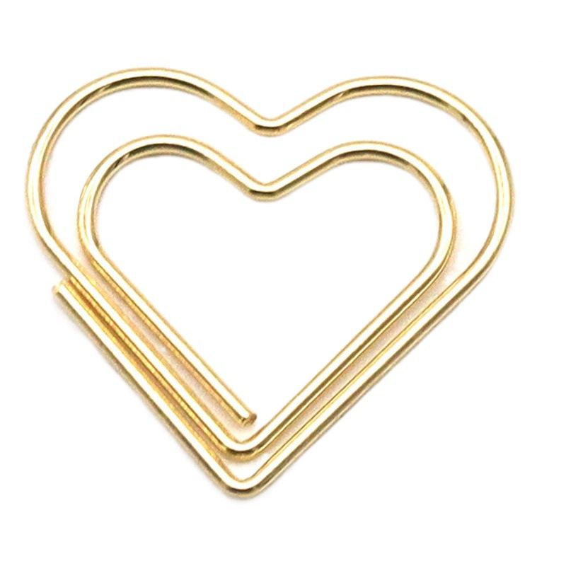 Оптовая Продажа с фабрики Металл Любовь Скрепка Золотая в форме сердца Новая скрепка для бумаг трансграничные взрывы цветная Скрепка