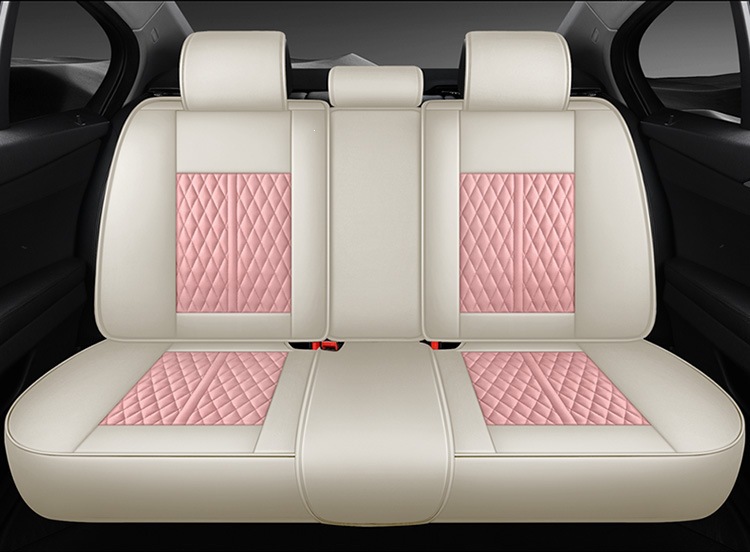 New Nappa Leather Fixed Lumbar Support Three-Dimensional Car Seat Cover, Universal for All Seasons, Car Seat Cushion Exclusively Available on Amazon