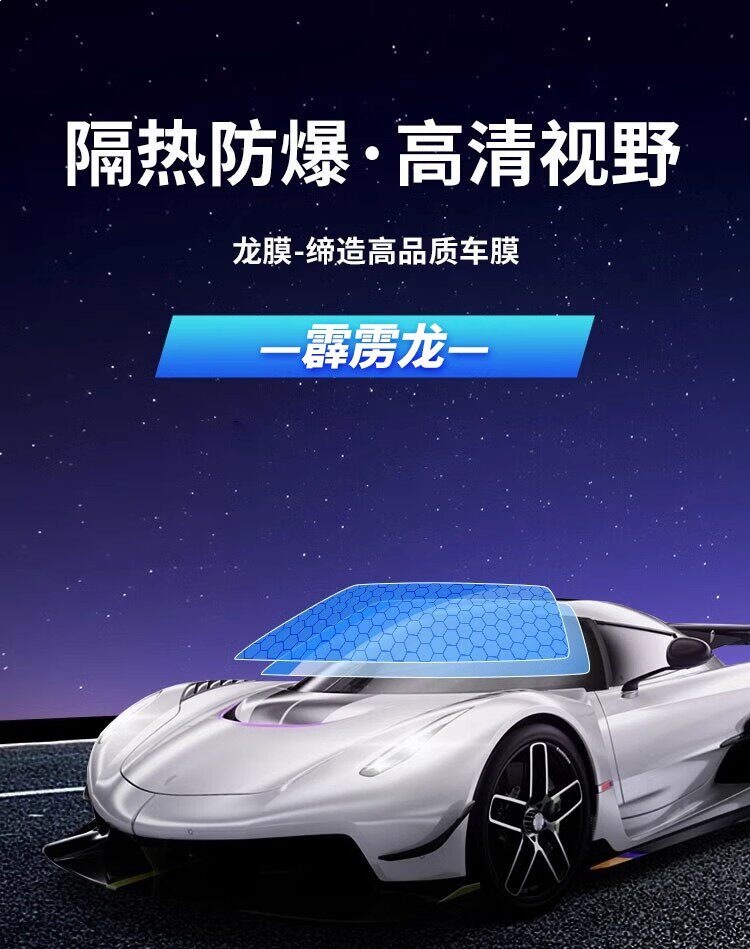 Llumar Car Window Film Sun Protection Heat Insulation Explosion-Proof Front Windshield Side Rear Driver's Privacy Film Single Area
