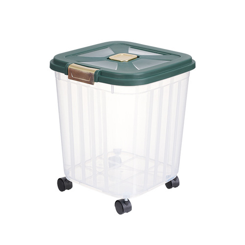 30-pound large-capacity cat food bucket with airtight household food-grade 15kg moisture and pest-proof cat and dog food pet storage bucket