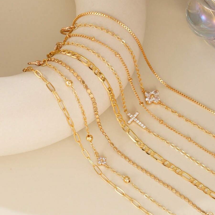 Multi-layered Chain Charm Bracelet For Women Simple Luxury Style_voghion.com
